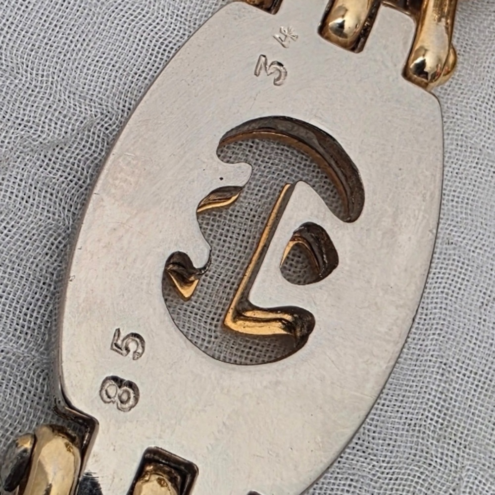 Gucci Gold and Silver Interlocking GG Chain Belt - Picture 5 of 16